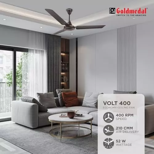 Goldmedal Volt 400 Ceiling Fan Tangy Coffee 1200 mm, SCFS501648GLTCO