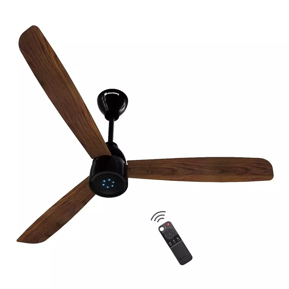 Atomberg Renesa Prime Dark Walnut 1200 mm Ceiling Fan With Remote Control
