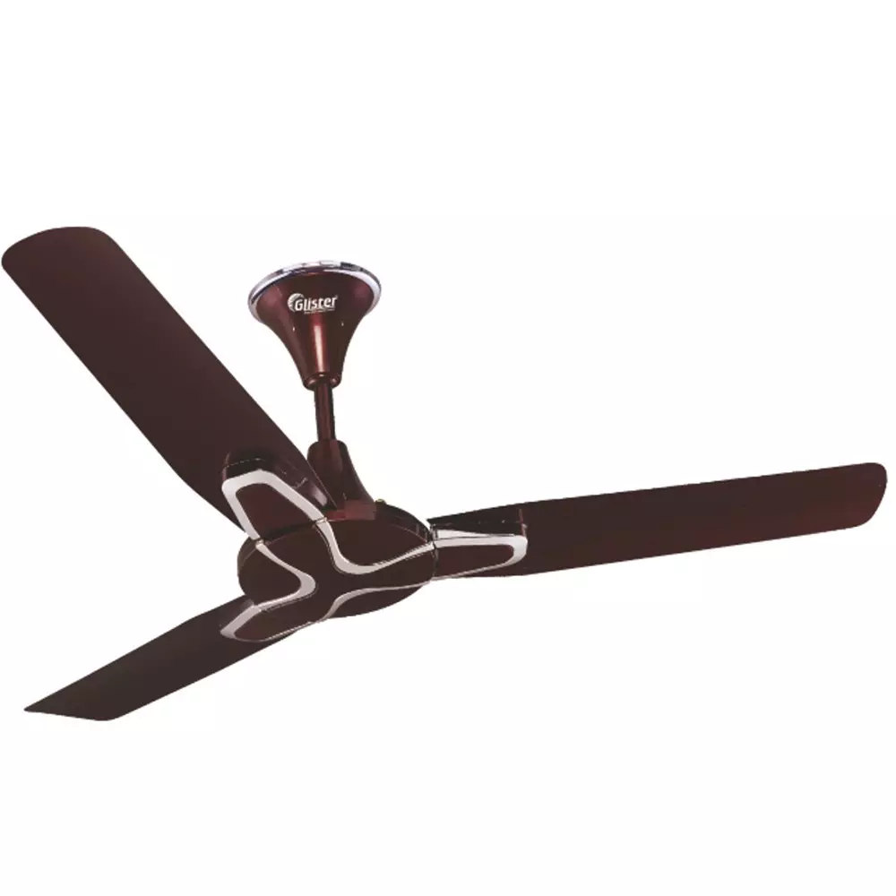 Glister Jasmine 75 W Ceiling Fan 1200 mm (47 inch) Sweep Size 400 RPM Aluminium Burgandy