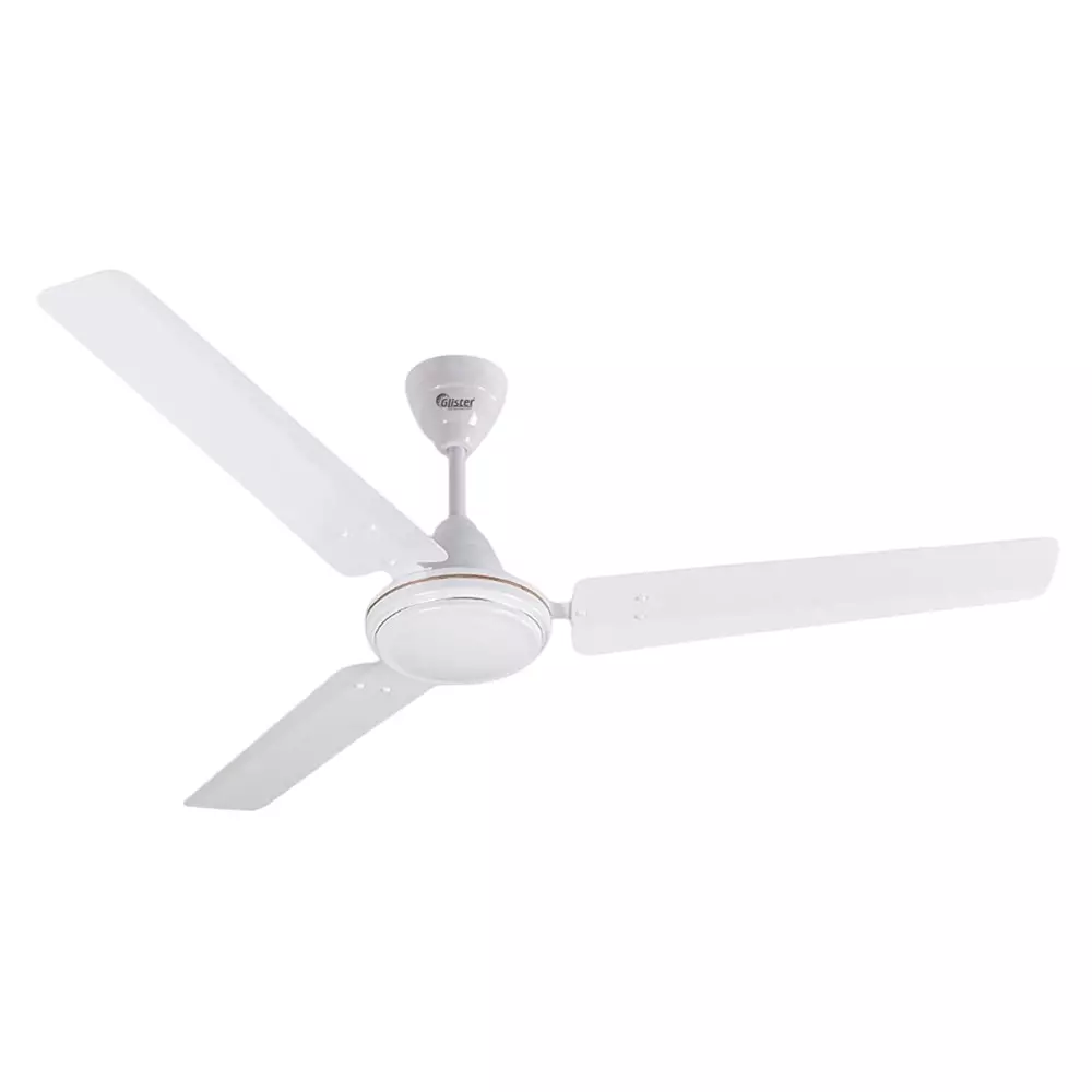 Glister New Lilly 60 W Ceiling Fan 900 mm (35 inch) Sweep Size 400 RPM Aluminium White