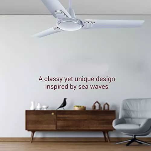 RR Signature WAVIA BLDC Ceiling Fan Silky Silver 1200 mm Sweep 370 RPM