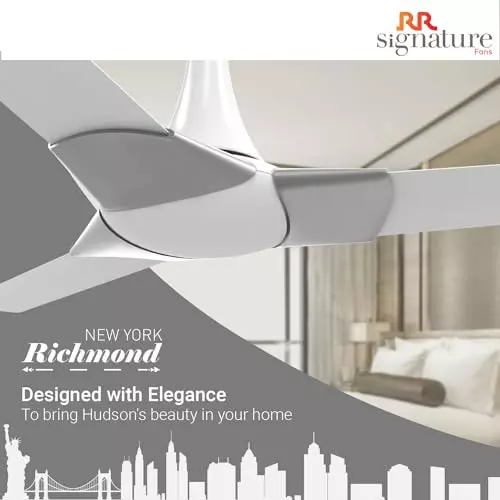 RR Signature NEW YORK RICHMOND Ceiling Fan Alice White 600 mm Sweep 850 RPM