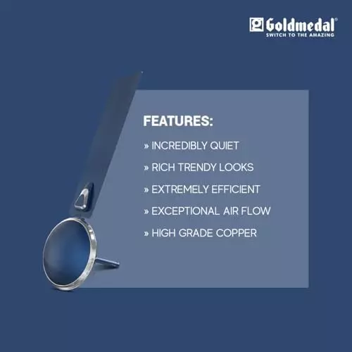 Goldmedal Eva Prime Ceiling Fan Royal Blue 1200 mm, SCFP301748MQROB