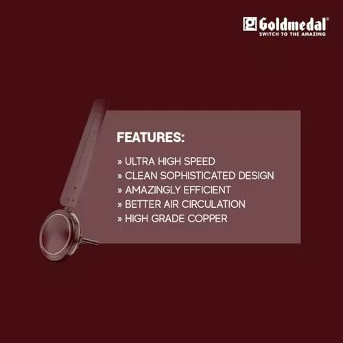 Goldmedal Volt 400 Ceiling Fan Brown 1200 mm, SCFS501648GLNBR