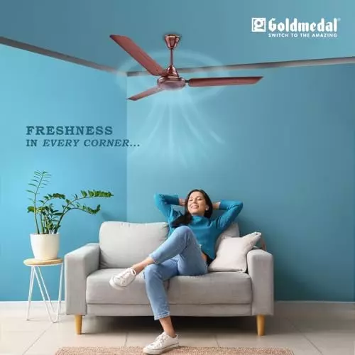 Goldmedal Volt 400 Ceiling Fan Brown 1200 mm, SCFS501648GLNBR
