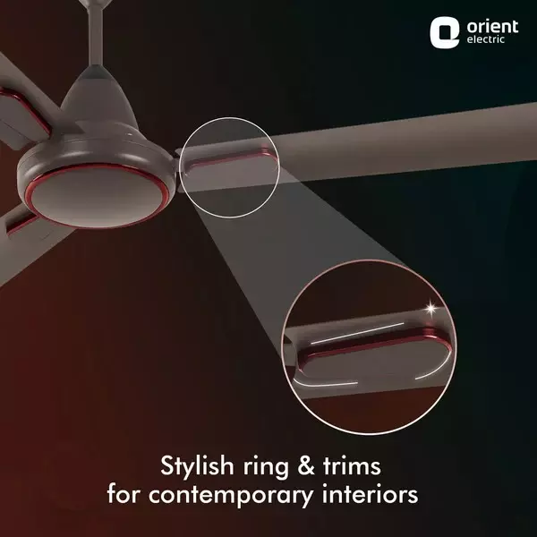 Orient BLDC Deco Hector Ceiling Fan with Remote Metallic Bronze Copper 1200 mm 32 W 3 Blades 350 RPM
