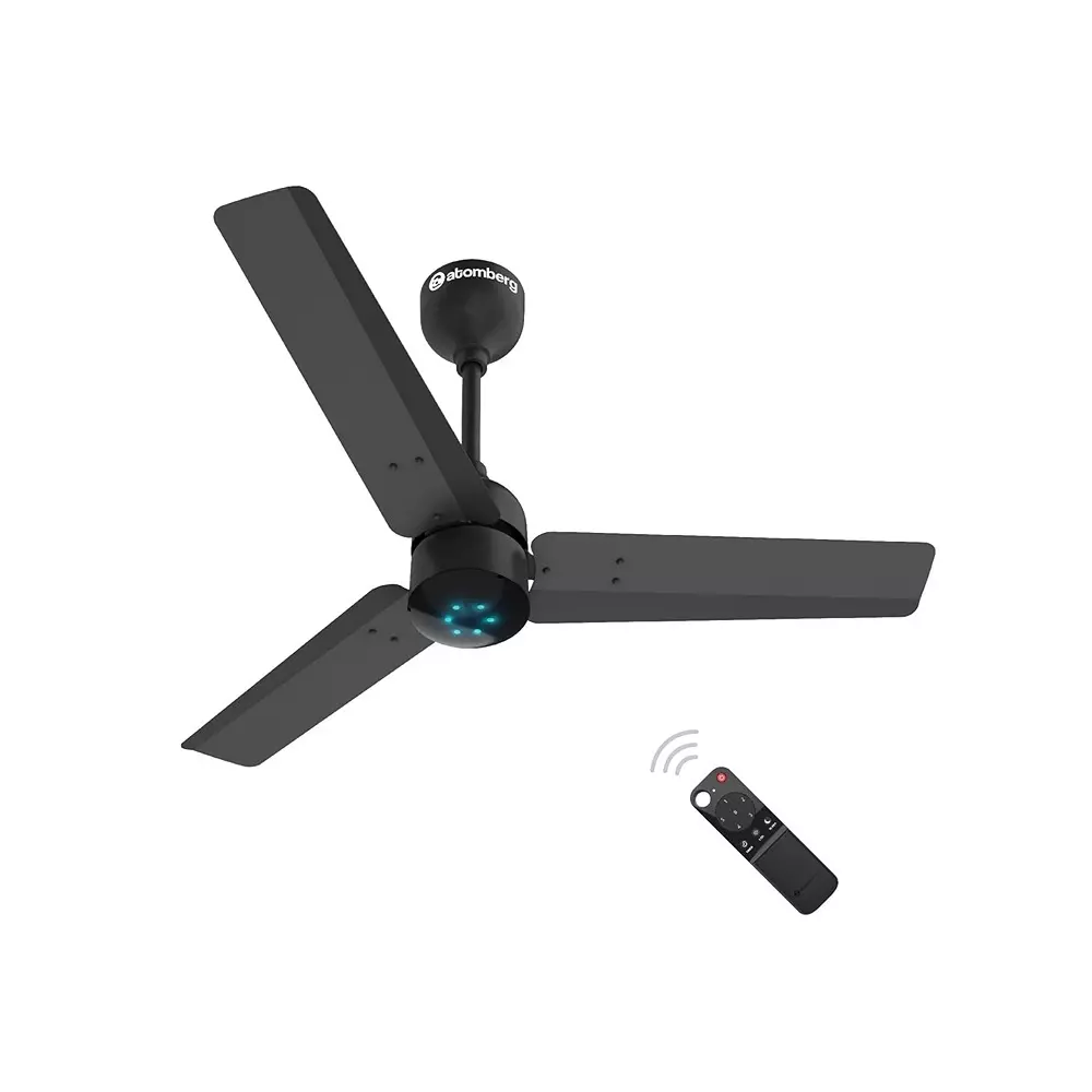 Atomberg Renesa Midnight Black 900 mm Ceiling Fan With Remote Control