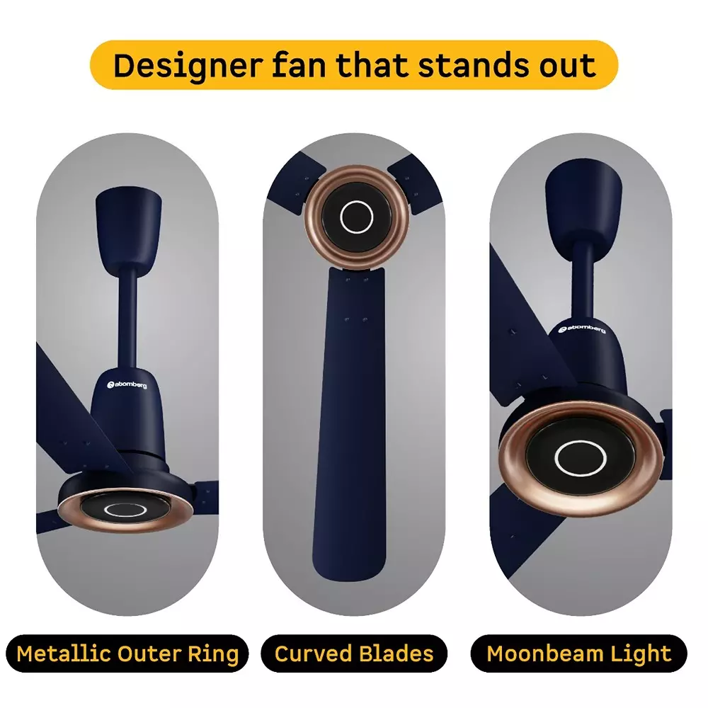 Atomberg Studio Nexus Smart Ritz Blue 900 mm Ceiling Fan With Remote