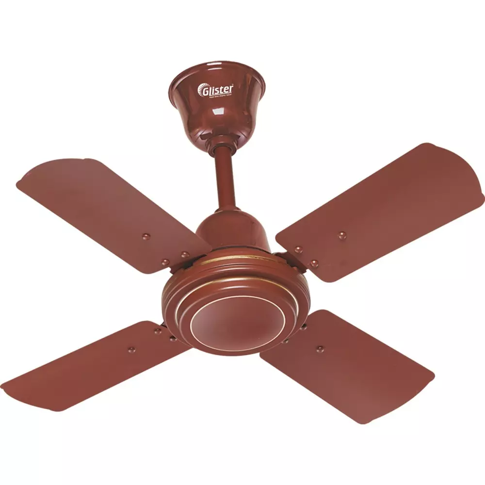 Glister Breeze 75 W Ceiling Fan 600 mm (23 inch) Sweep Size 400 RPM Aluminium Mat Brown