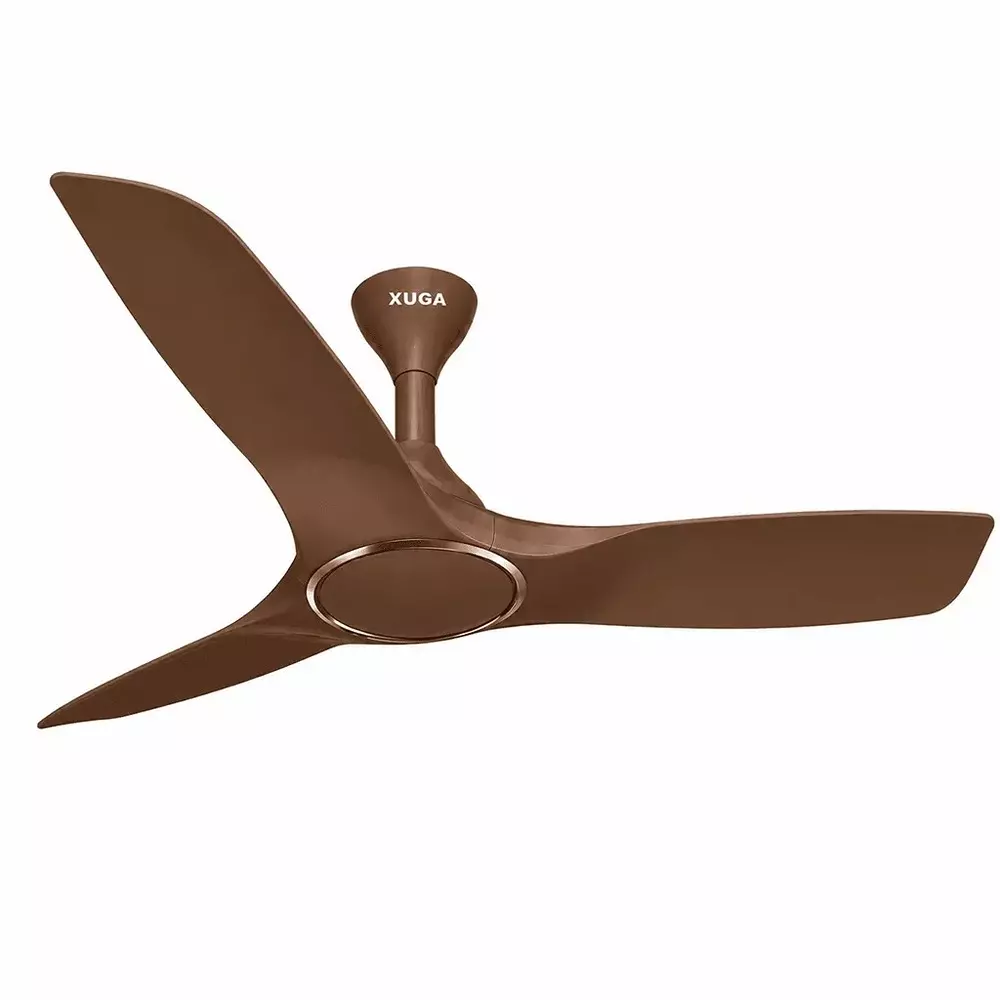 XUGA Ceiling Fan 340 CMM Air Flow BLDC Motor 3 Blades 315 RPM 1200 mm Sweep Size 5 Star Rating Brown Color, Aurora F3B