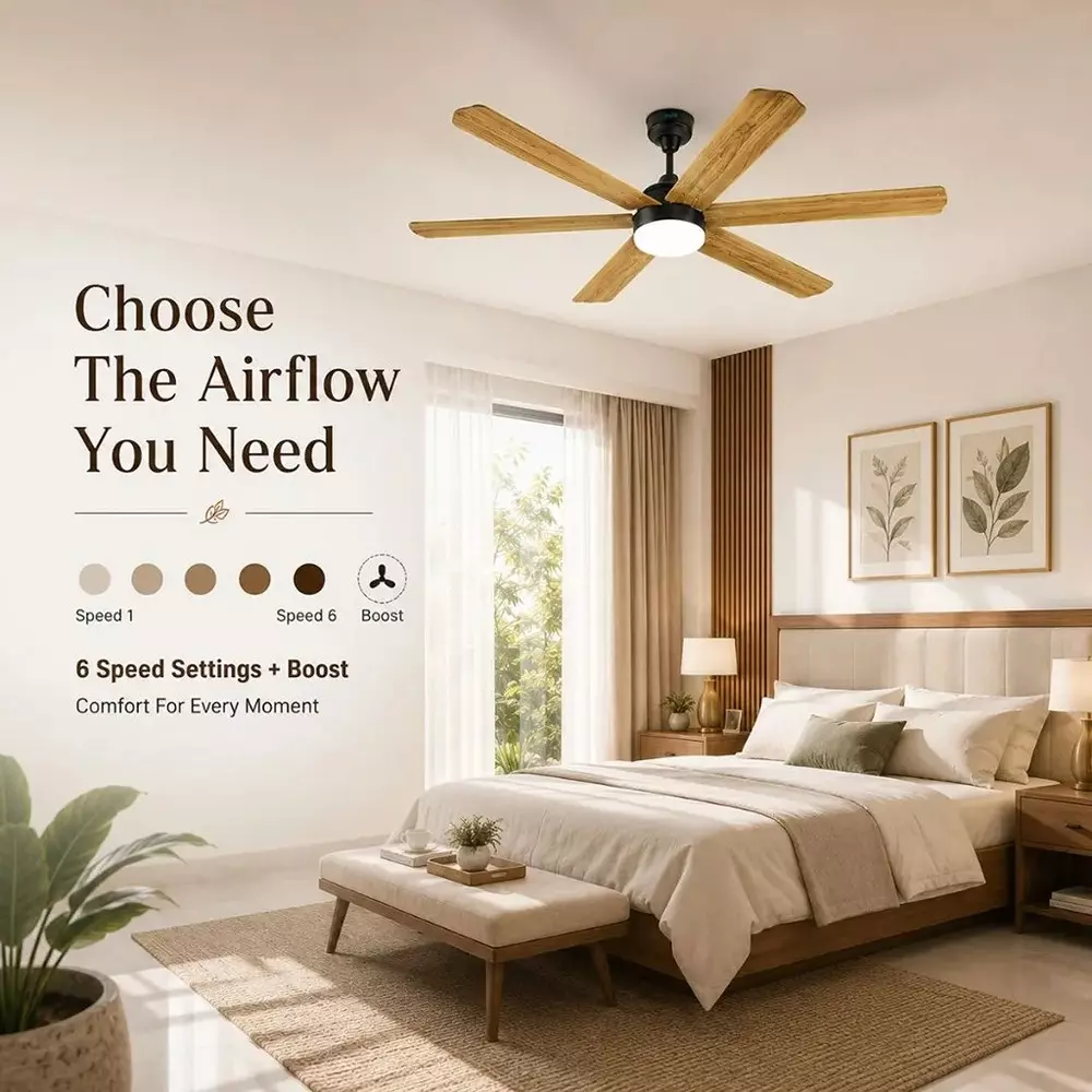 xuga-ceiling-fan-210-cmm-air-flow-bldc-motor-6-blades-320-rpm-1200-mm-sweep-size-5-star-rating-wooden-color-zephyr-f1w