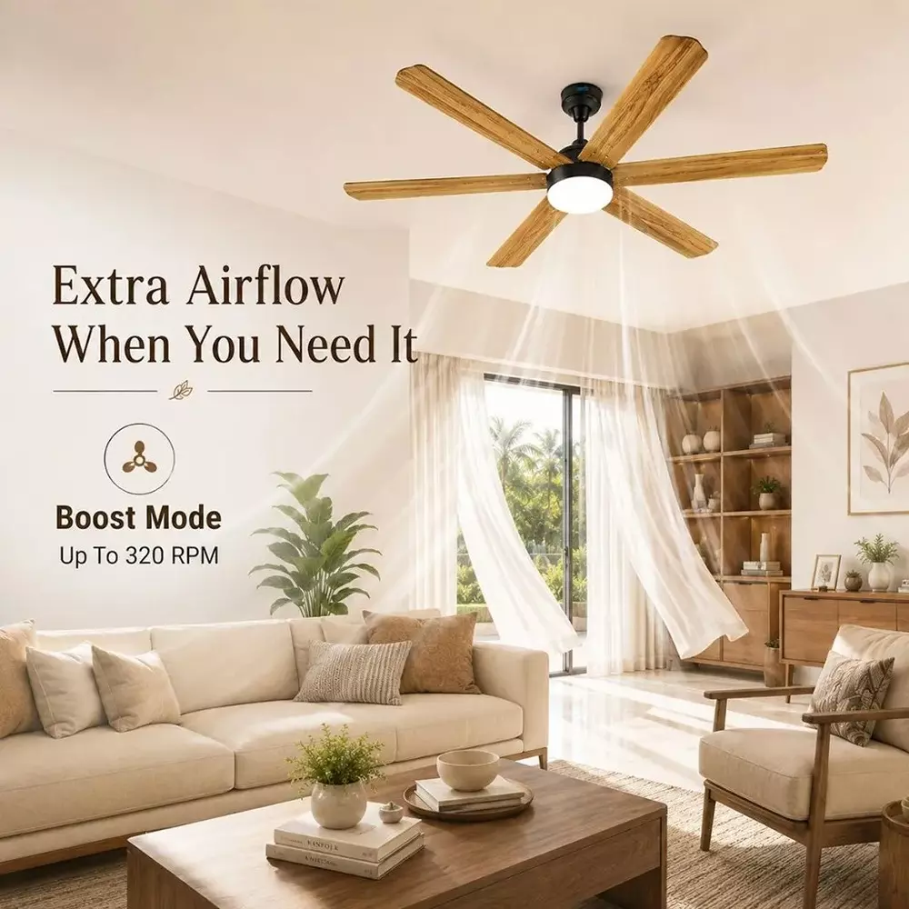 xuga-ceiling-fan-210-cmm-air-flow-bldc-motor-6-blades-320-rpm-1200-mm-sweep-size-5-star-rating-wooden-color-zephyr-f1w