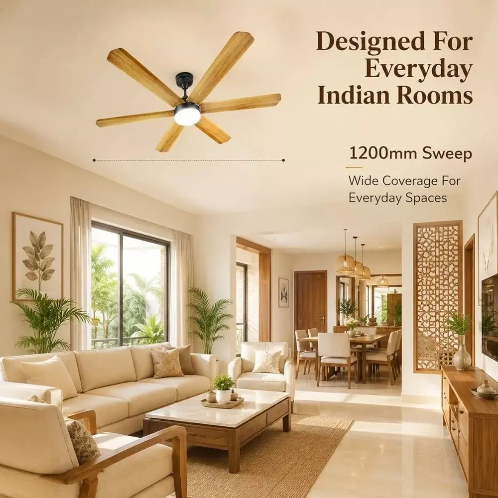 xuga-ceiling-fan-210-cmm-air-flow-bldc-motor-6-blades-320-rpm-1200-mm-sweep-size-5-star-rating-wooden-color-zephyr-f1w