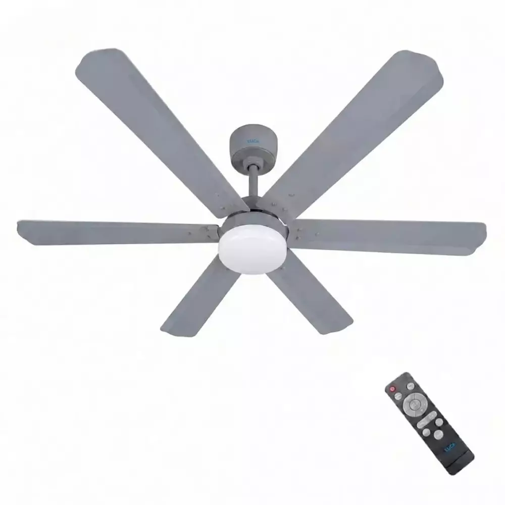 XUGA Ceiling Fan 210 CMM Air Flow BLDC Motor 6 Blades 320 RPM 1200 mm Sweep Size 5 Star Rating Grey Color, Zephyr F1G