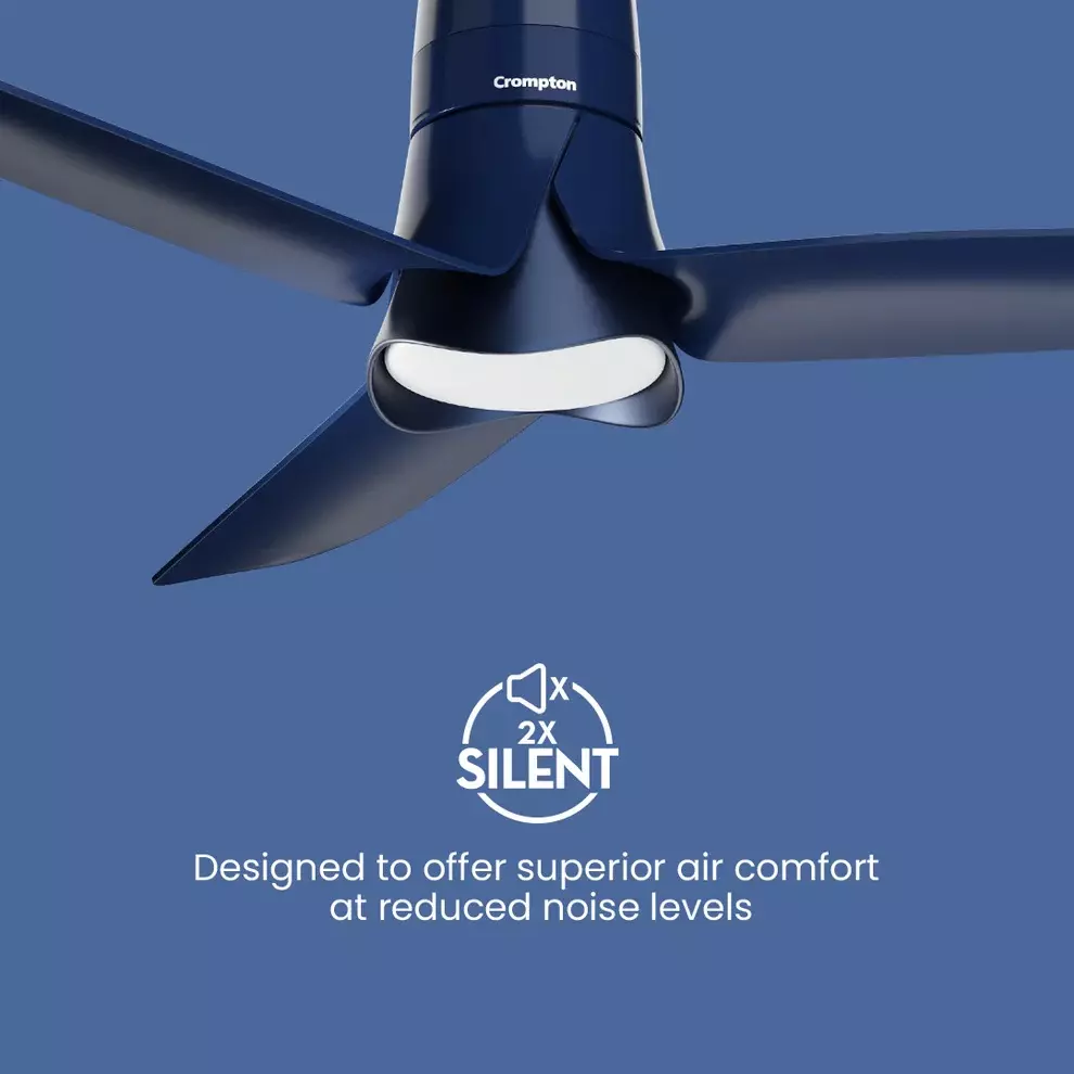 Crompton SilentPro Blossom Smart Denim Blue 1200 mm Ceiling Fan, CFSPBSM48DBLAD5SSM