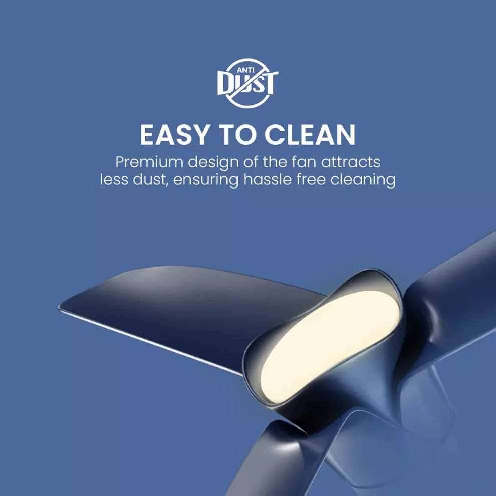 Crompton SilentPro Blossom Smart Denim Blue 1200 mm Ceiling Fan, CFSPBSM48DBLAD5SSM