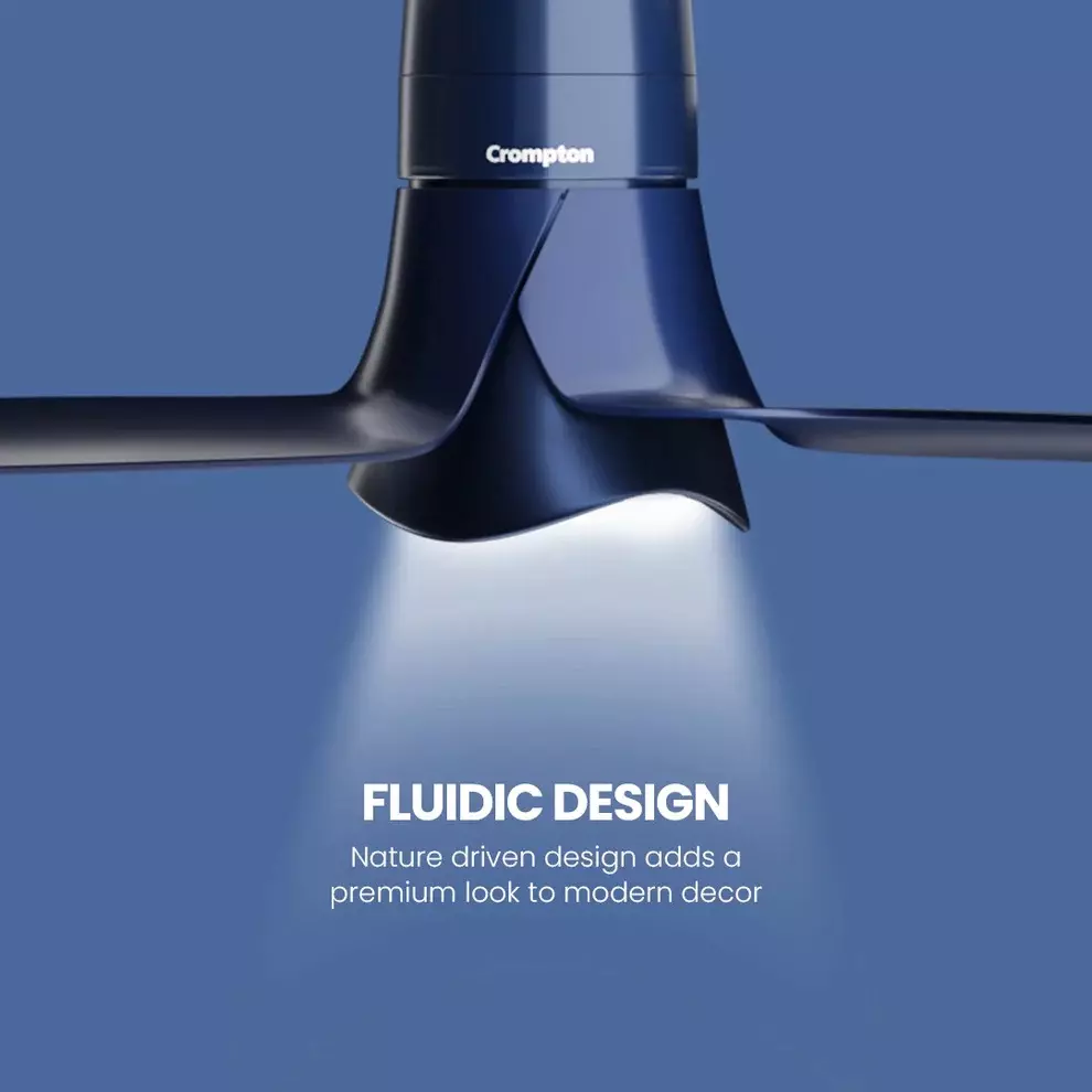 Crompton SilentPro Blossom Smart Denim Blue 1200 mm Ceiling Fan, CFSPBSM48DBLAD5SSM