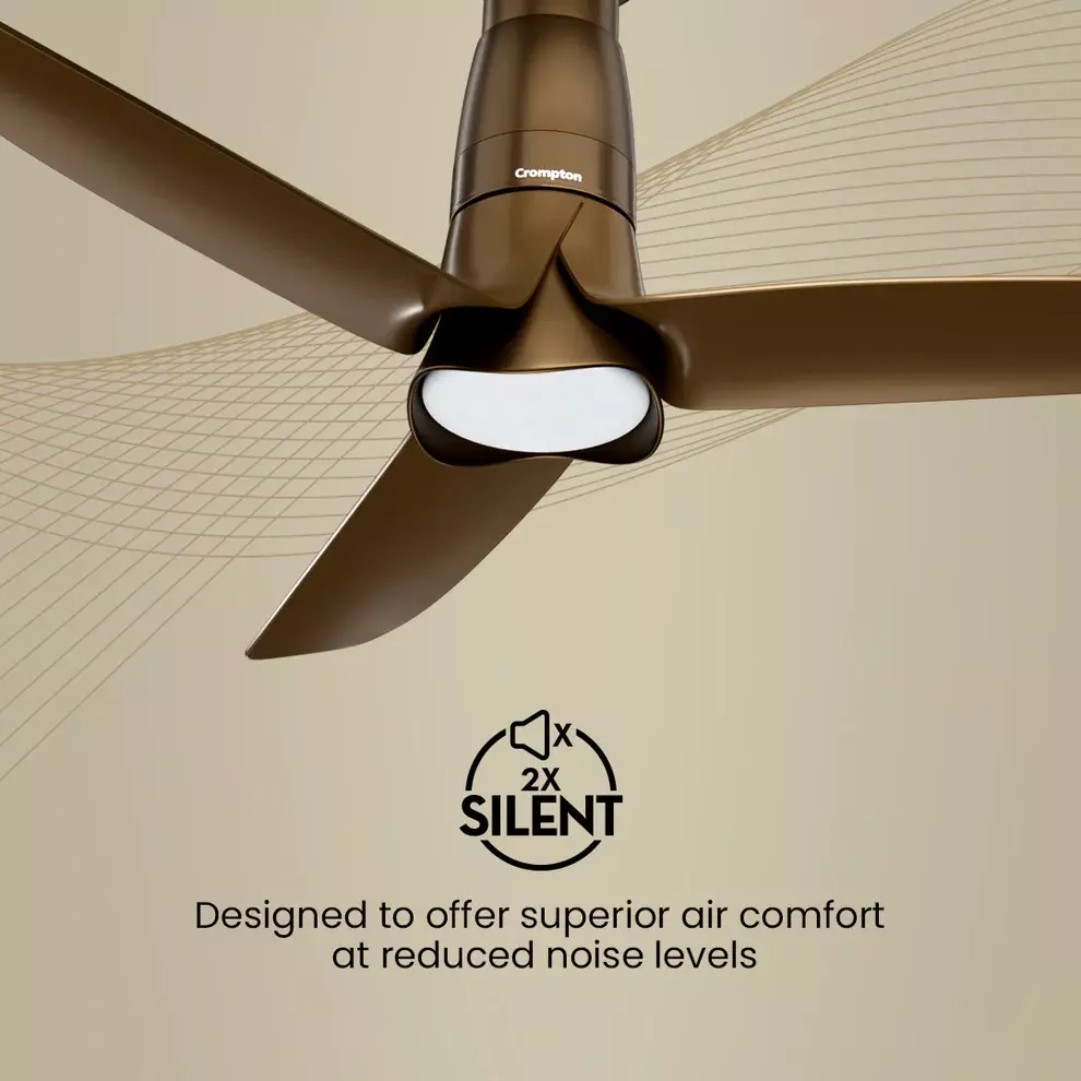 Crompton SilentPro Blossom Smart Mocha Brown 1200 mm Ceiling Fan,CFSPBSM48BRNAD5SSM