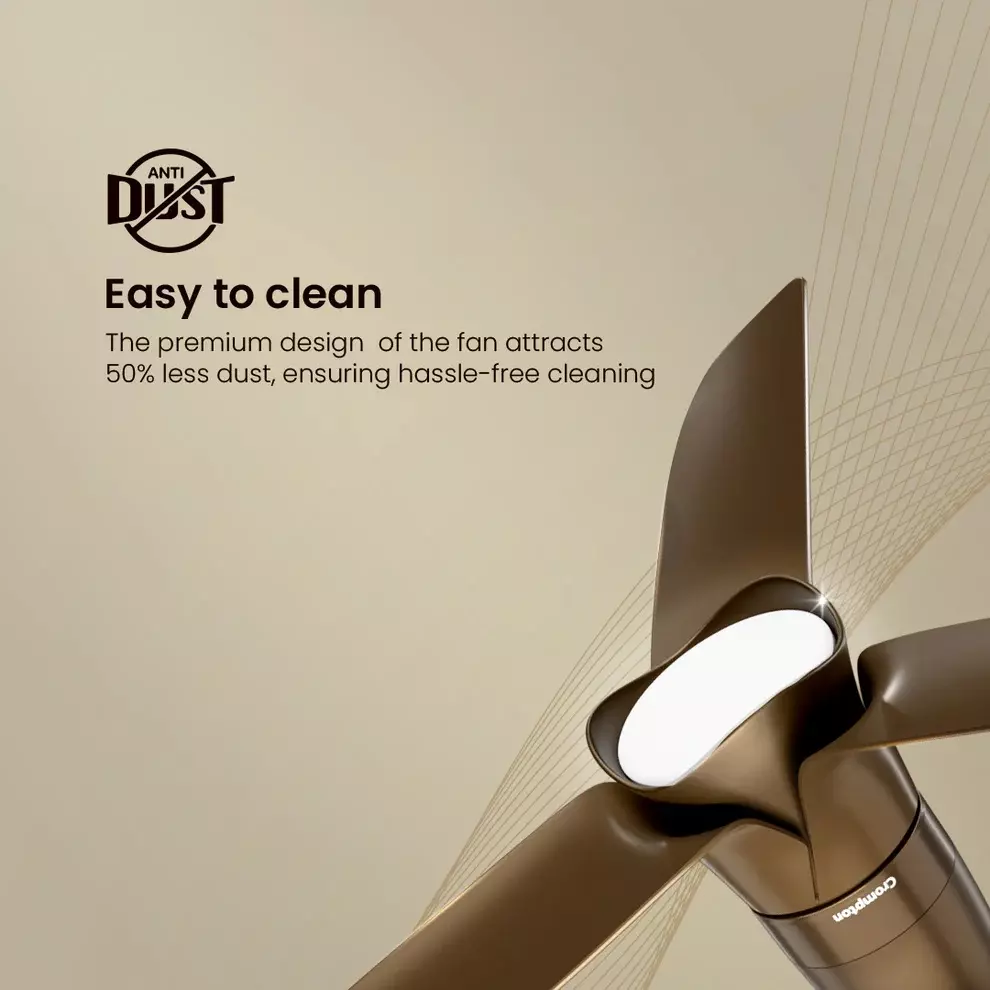 Crompton SilentPro Blossom Smart Mocha Brown 1200 mm Ceiling Fan,CFSPBSM48BRNAD5SSM