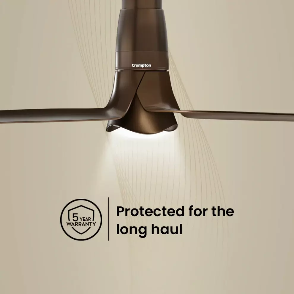 Crompton SilentPro Blossom Smart Mocha Brown 1200 mm Ceiling Fan,CFSPBSM48BRNAD5SSM