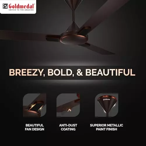 Goldmedal Insignia Ceiling Fan Espresso Brown 1200 mm, SCFP300548MQEBR