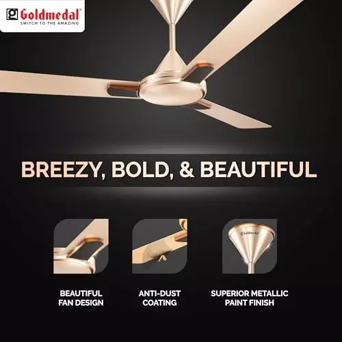 Goldmedal Insignia Ceiling Fan Topaz Gold 1200 mm, SCFP300548MQTGD