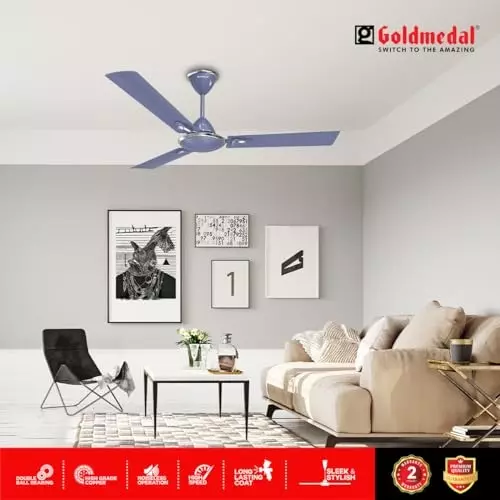 Goldmedal Eva Prime Ceiling Fan Royal Lavender 1200 mm, SCFP301748MQROL