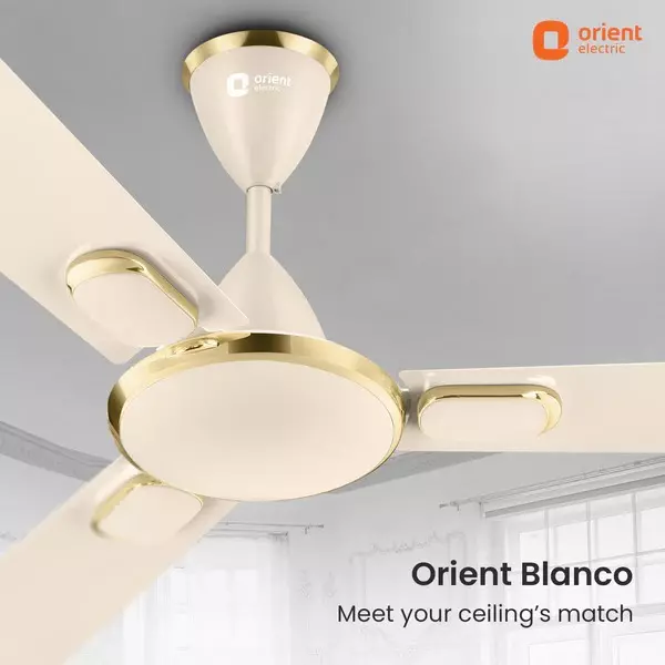 Orient Deco Blanco Ceiling Fan Butter Beige 1200 mm 55 W 3 Blades 370 RPM
