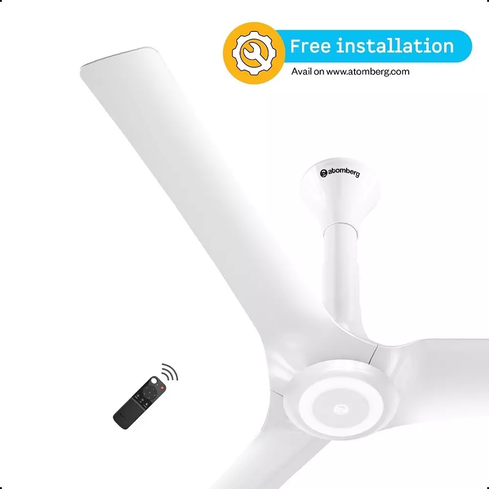 Atomberg Aris Starlight (All smart) Marble White 900 mm Ceiling Fan with Remote