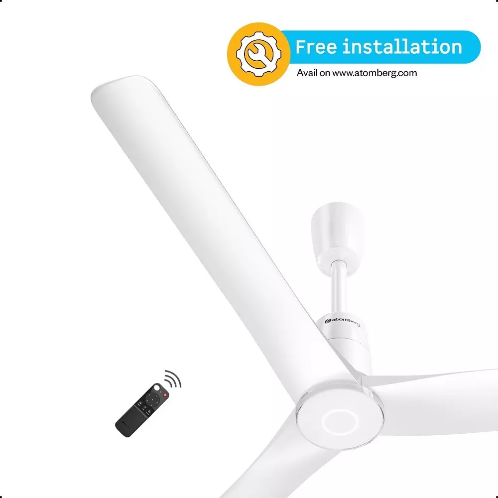 Atomberg Aris Contour (All Smart) Marble White 900 mm Ceiling Fan with Remote