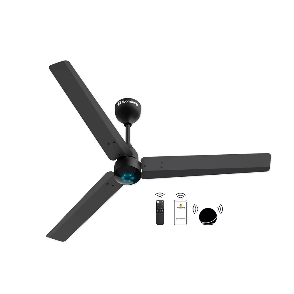 Atomberg Renesa Smart Midnight Black 1200 mm Ceiling Fan With Remote