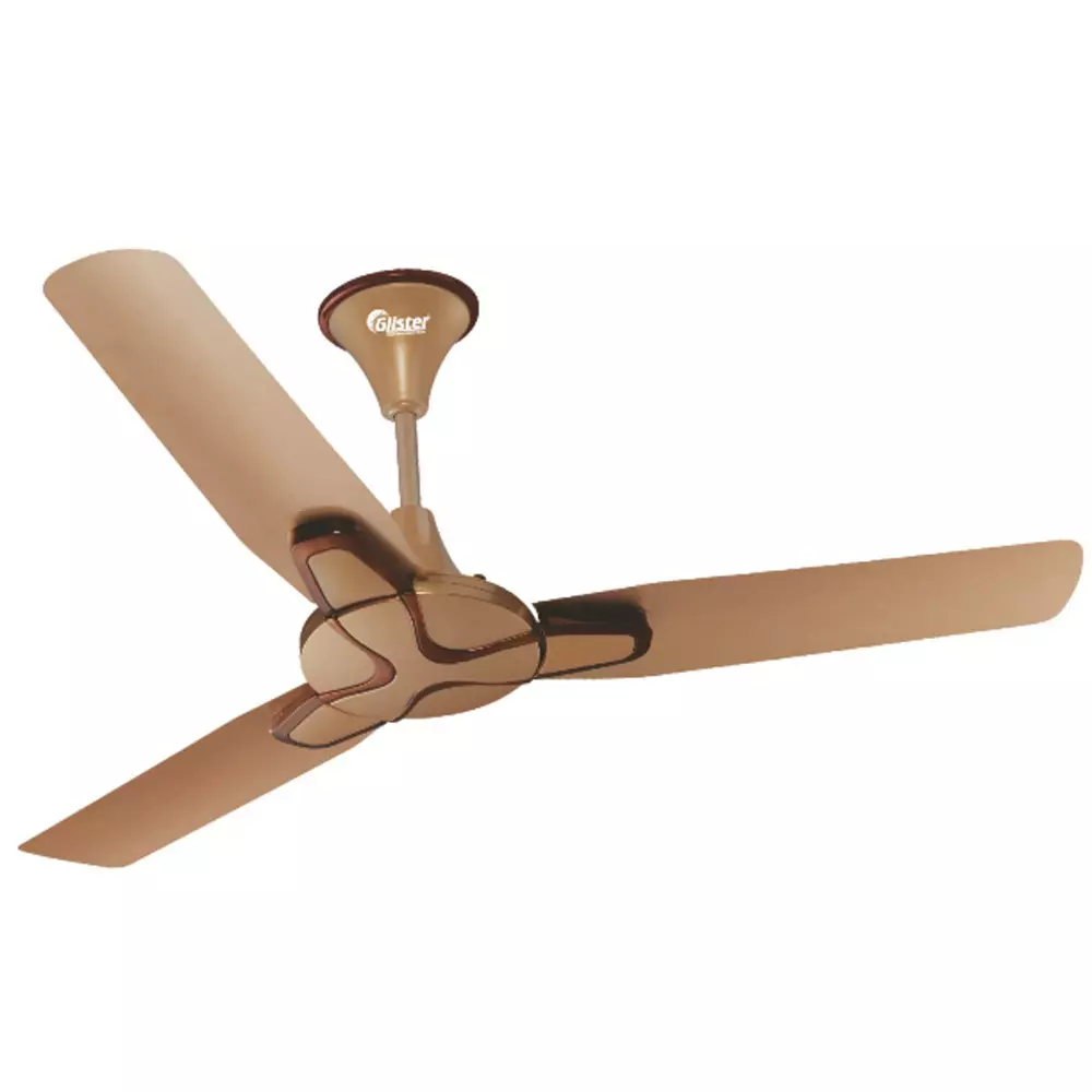 Glister Jasmine 75 W Ceiling Fan 1200 mm (47 inch) Sweep Size 400 RPM Aluminium Gel Gold