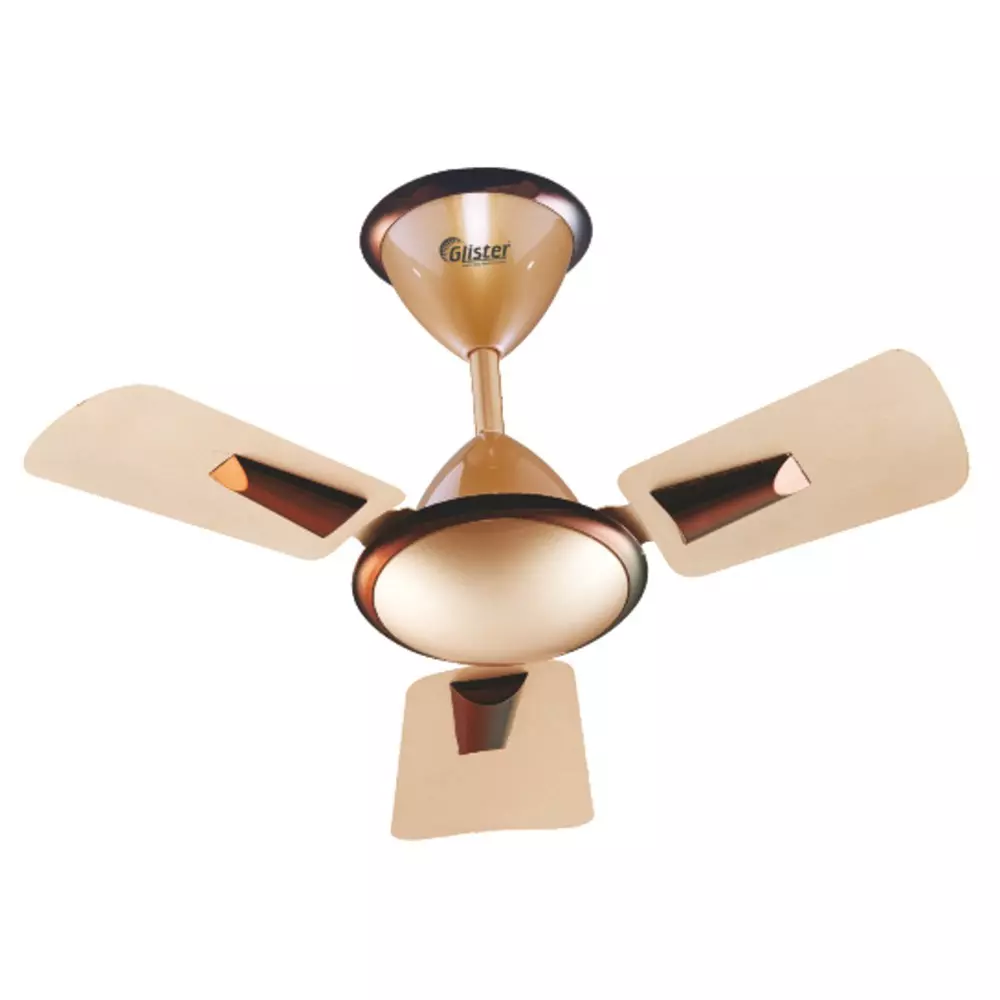Glister Blossom 75 W Ceiling Fan 600 mm (23 inch) Sweep Size 400 RPM Aluminium Gelgold