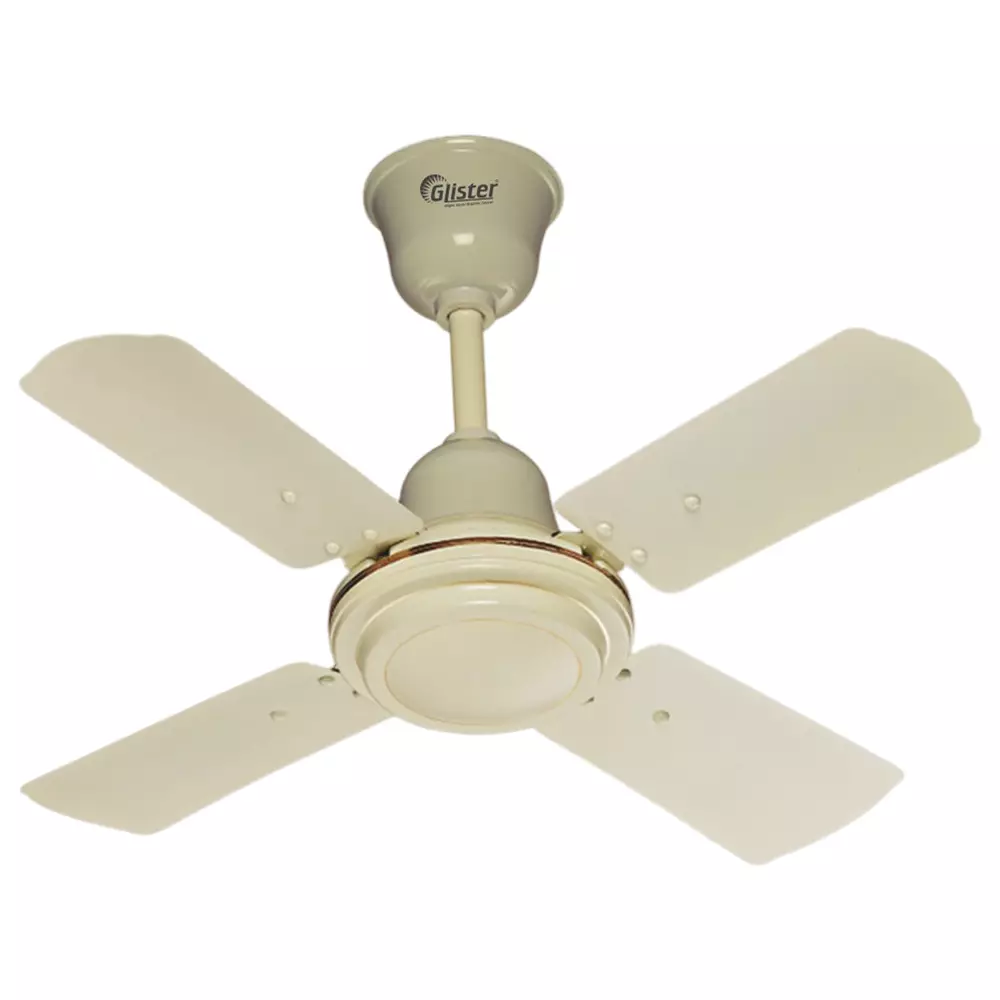 Glister Breeze 75 W Ceiling Fan 600 mm (23 inch) Sweep Size 400 RPM Aluminium Ivory