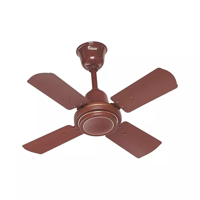 Glister New Lilly 60 W Ceiling Fan 600 mm (23 inch) Sweep Size 400 RPM Aluminium Royal Brown