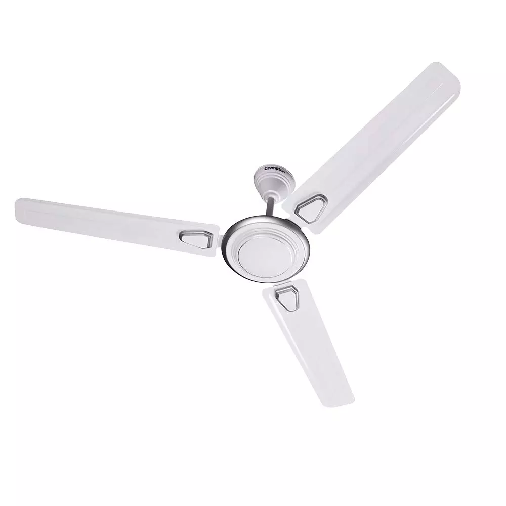 Crompton Super Briz Deco High Speed Decorative Ceiling Fan 1200 mm (48 inch) Sweep Size Silver White Color