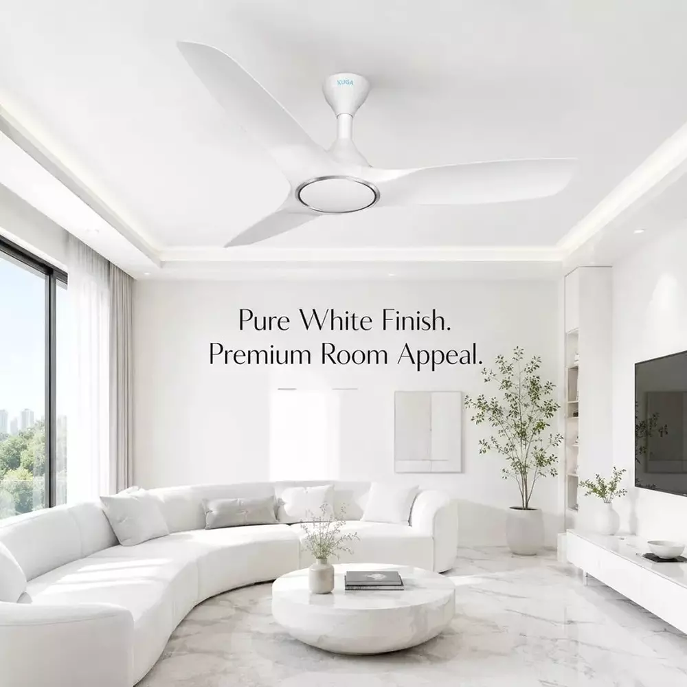 xuga-ceiling-fan-340-cmm-air-flow-bldc-motor-3-blades-315-rpm-1200-mm-sweep-size-5-star-rating-white-color-aurora-f3p