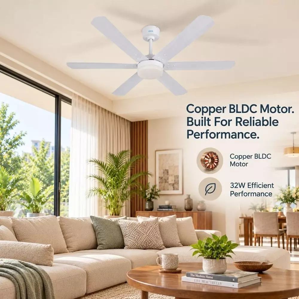 xuga-ceiling-fan-210-cmm-air-flow-bldc-motor-6-blades-320-rpm-1200-mm-sweep-size-5-star-rating-white-color-zephyr-f1f