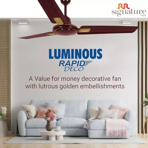 RR Signature RAPID DECO Ceiling Fan Cherry Red 1200 mm Sweep 400 RPM