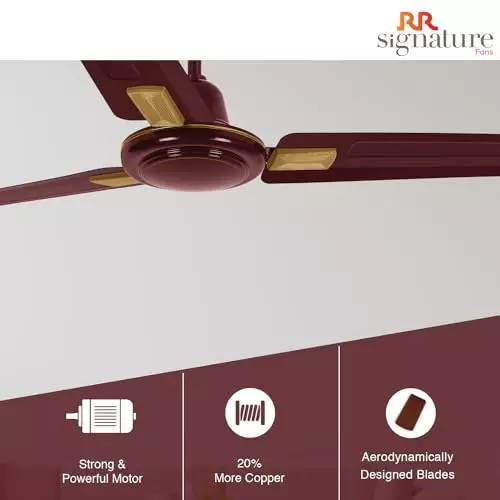 RR Signature RAPID DECO Ceiling Fan Cherry Red 1200 mm Sweep 400 RPM