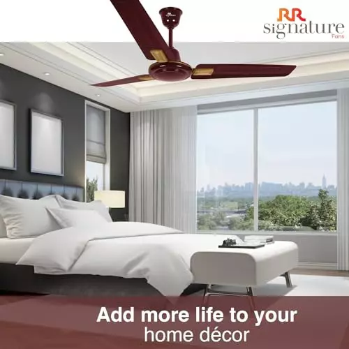 RR Signature RAPID DECO Ceiling Fan Cherry Red 1200 mm Sweep 400 RPM
