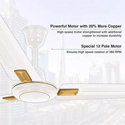 RR Signature RAPID Ceiling Fan Chest White 600 mm Sweep 820 RPM