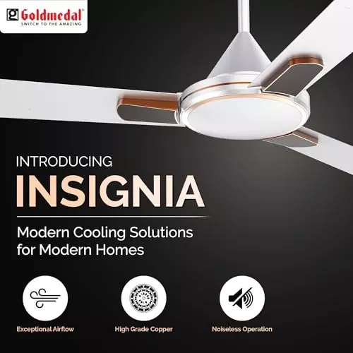 Goldmedal Insignia Ceiling Fan Angel White 1200 mm, SCFP300548MQAWH