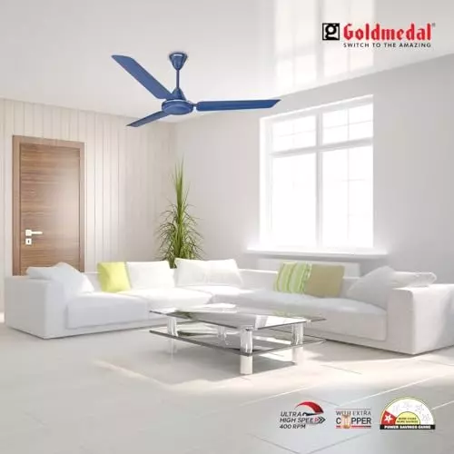 Goldmedal Volt 400 Ceiling Fan Blue 1200 mm, SCFS501648GLBLU