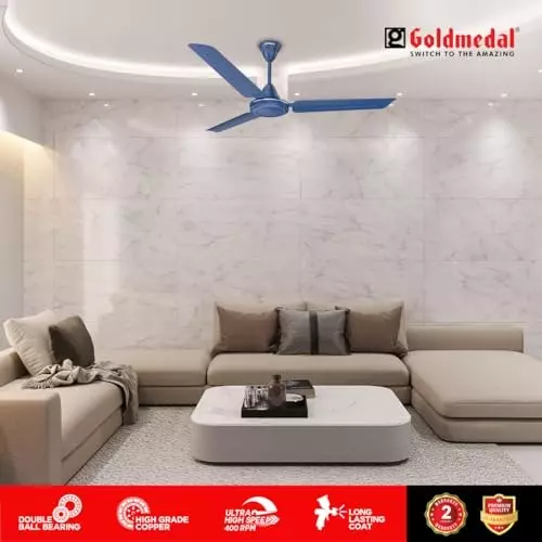 Goldmedal Volt 400 Ceiling Fan Blue 1200 mm, SCFS501648GLBLU