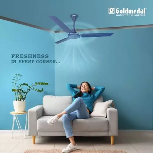 Goldmedal Volt 400 Ceiling Fan Blue 1200 mm, SCFS501648GLBLU