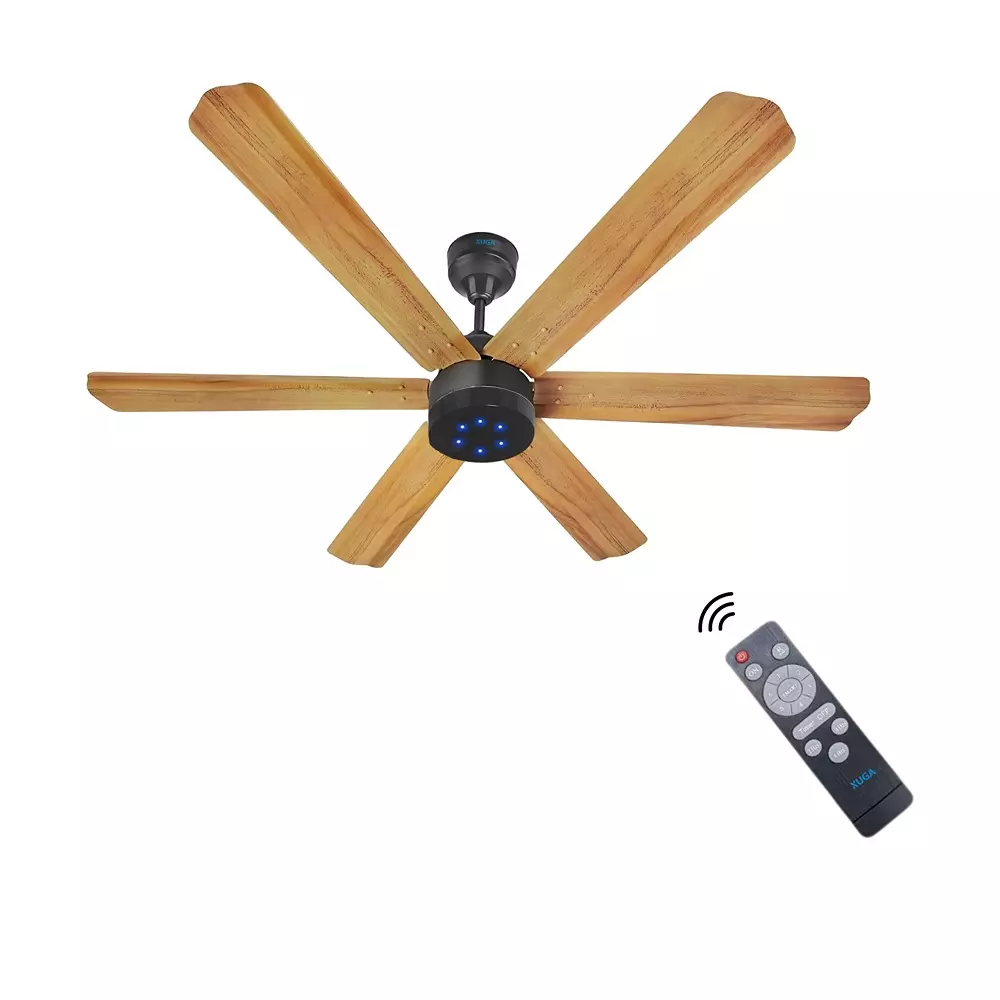 XUGA Jovian F6W Premium Smart Ceiling Fan With Remote 320 RPM Speed 100% Copper Motor 32 W Wooden