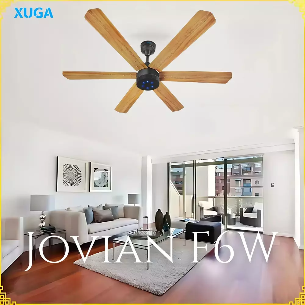 XUGA Jovian F6W Premium Smart Ceiling Fan With Remote 320 RPM Speed 100% Copper Motor 32 W Wooden