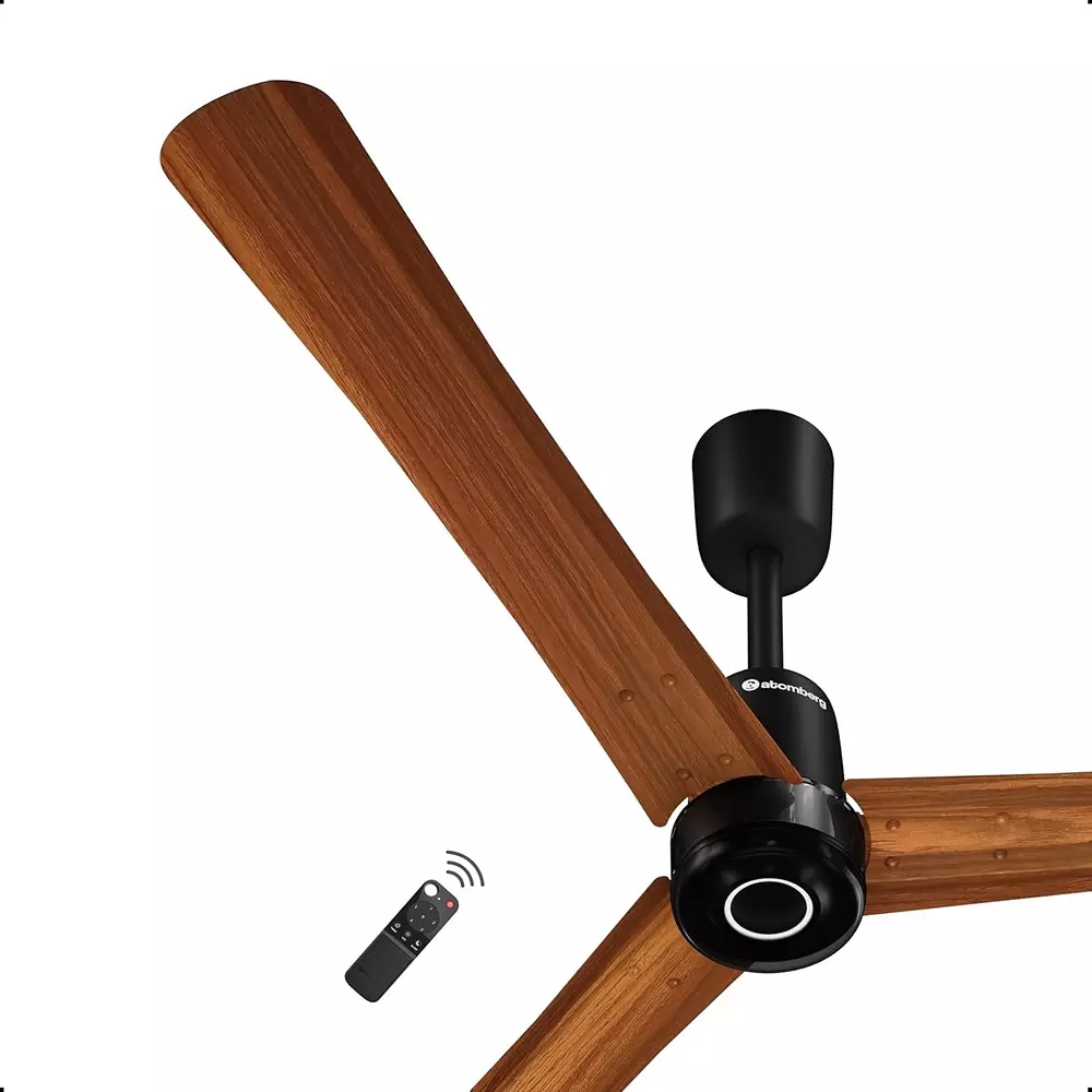 Atomberg Renesa Elite Smart Golden Oakwood 900 mm Ceiling Fan with Remote