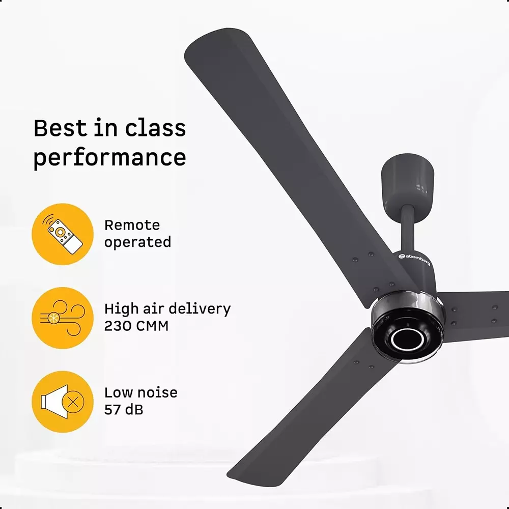 Atomberg Renesa Elite (Non-Smart) Pebble Grey 1200 mm Ceiling Fan With Remote Control
